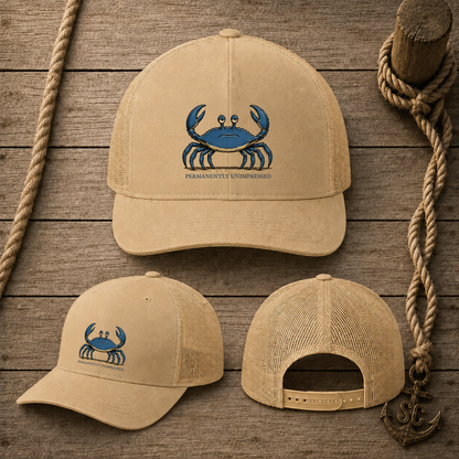 Permanently Unimpressed Five-Panel Retro Trucker Cap
