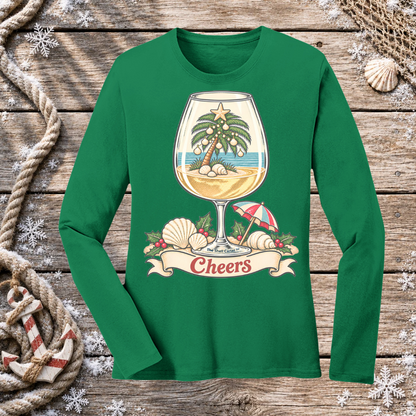 Palm Trees & Holiday Cheer Long Sleeve Tee