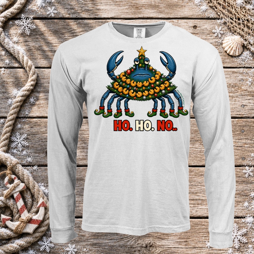 Salty Blue Ho.Ho. No. Long Sleeve Tee