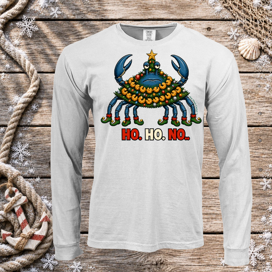 Salty Blue Ho.Ho. No. Long Sleeve Tee