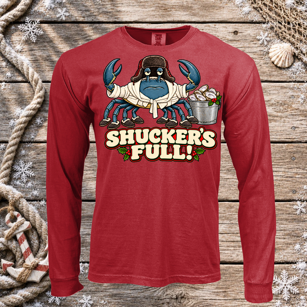 Salty Blue Shuckers Full Long Sleeve Tee