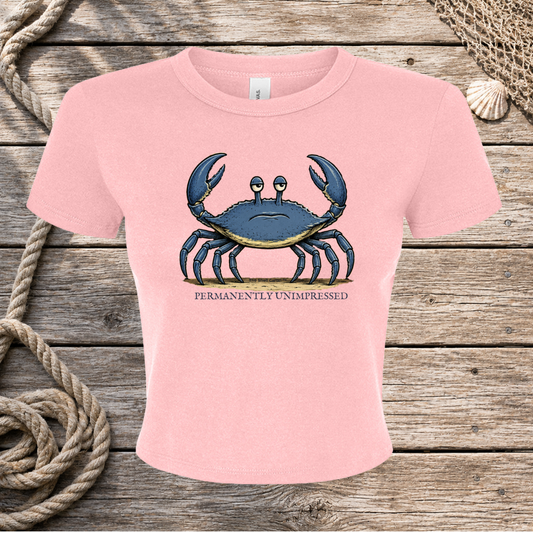 Salty Blue - Permanently Unimpressed Baby Tee