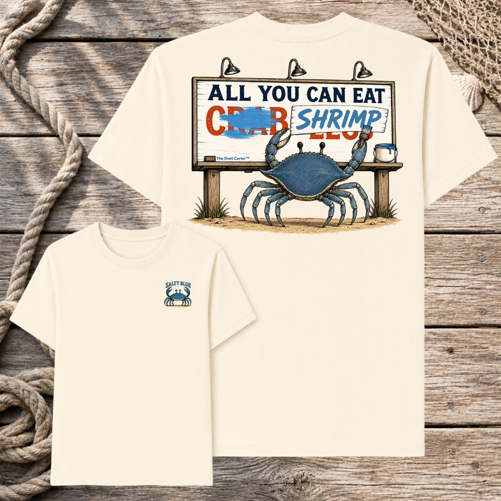 Salty Blue - All You Can Eat Shrimp Tee