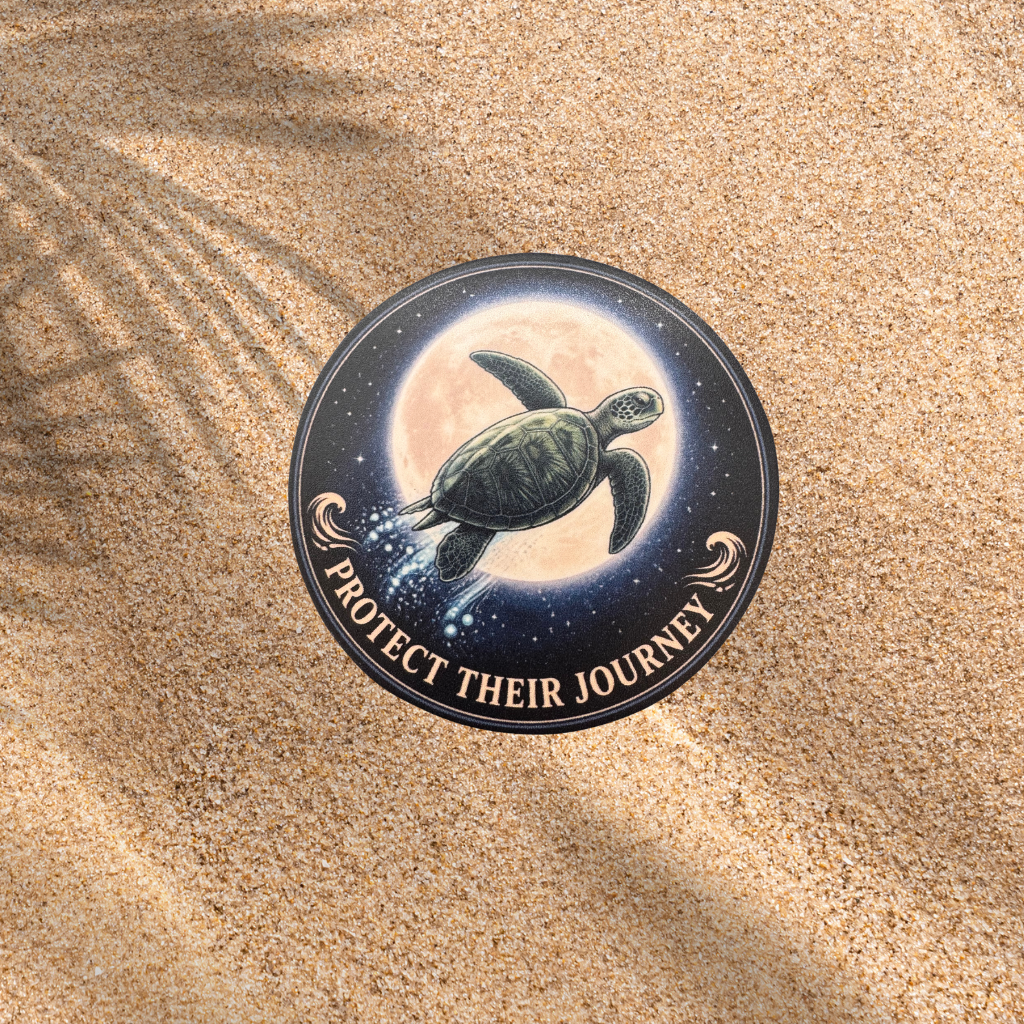 Sea Turtle - Protect Their Journey Sticker 2.5" Die-Cut Vinyl Sticker