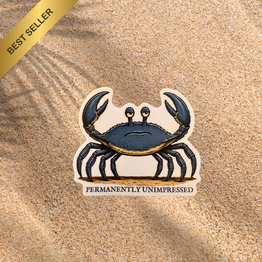 Salty Blue - Permanently Unimpressed 3" Die-Cut Vinyl Sticker