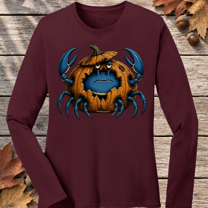 Pumpkin Spice and Blue Long Sleeve Tee