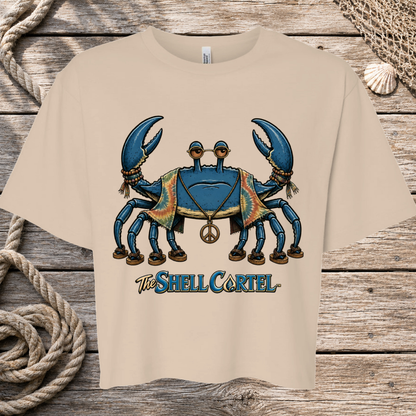 Salty Blue - Peace Love and Blue Boxy Tee