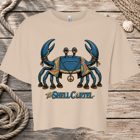 Salty Blue - Peace Love and Blue Boxy Tee