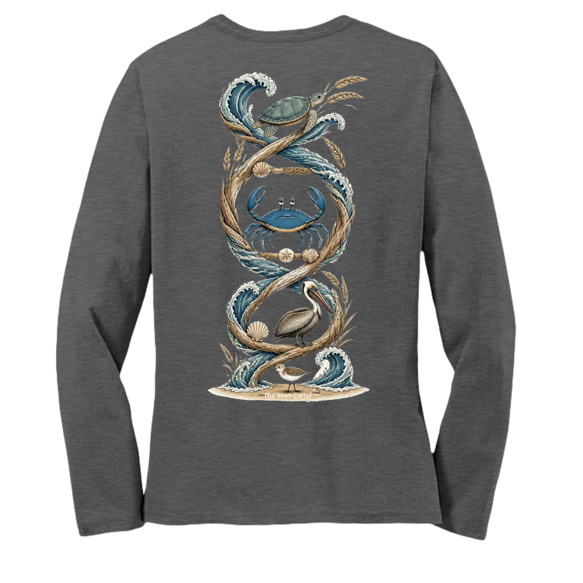 Dark Heather Grey - LPC54LS - BACK